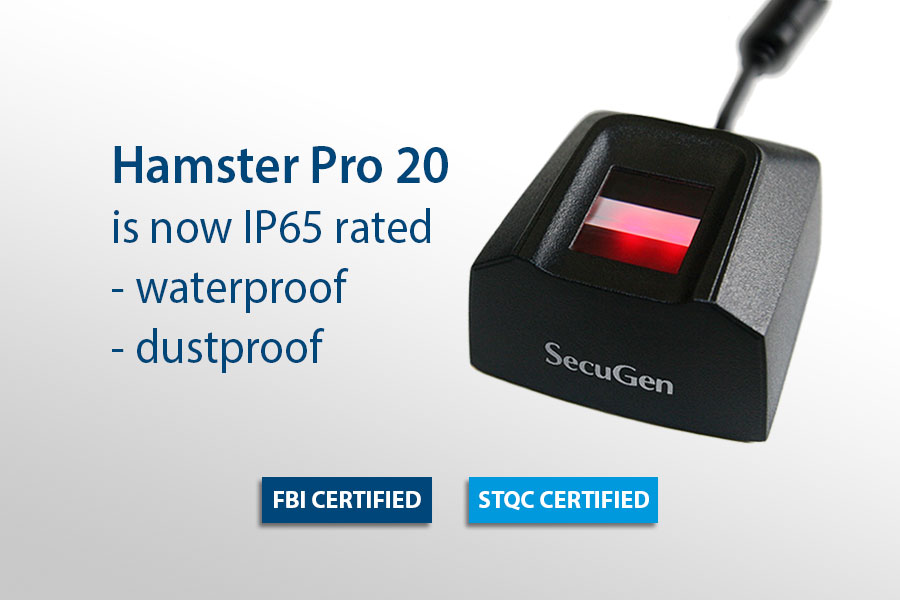 SecuGen Hamster Pro 20 - đầu đọc vân tay chất lượng cao, chống bụi, chống nước